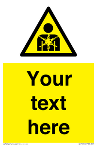 Custom Warning substance or mixture presenting a health hazard